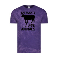 Cloud Purple Eat Plants Love Animals Vintage Tee - Bettercallsaul