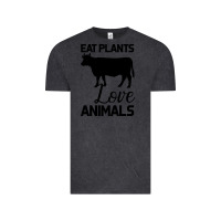 Vintage Black Eat Plants Love Animals Vintage Tee - Bettercallsaul