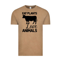 Vintage Coffee Eat Plants Love Animals Vintage Tee - Bettercallsaul
