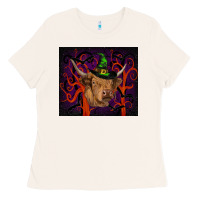 Halloween Glitter Highland Cow Tumbler Ladies Tee | Teevron