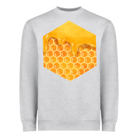 Heather Grey honeycomb fa element Heavyweight Sweatshirt - FaDigitalArtStudio