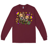 Burgundy Mardi Gras Heifers Long Sleeve Tee - HowdyJamesFarm