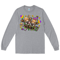 Heather Grey Mardi Gras Heifers Long Sleeve Tee - HowdyJamesFarm