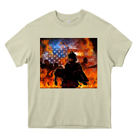Mossy western firefighters Heavy Core Tee - MaliasSmallBusiness