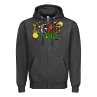 Charcoal Heather mardi gras love crawfish Zipper Hoodie - FaDigitalArtStudio