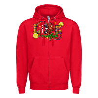 Red mardi gras love crawfish Zipper Hoodie - FaDigitalArtStudio
