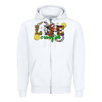 White mardi gras love crawfish Zipper Hoodie - FaDigitalArtStudio