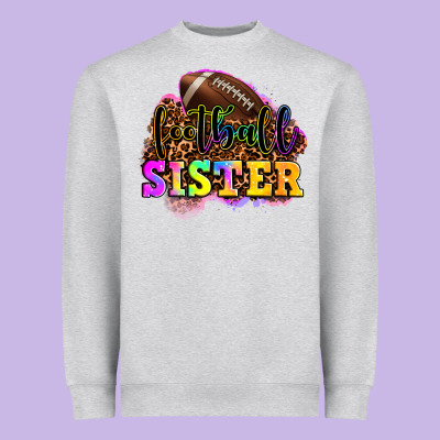 Football Sister Heavyweight Sweatshirt Designed By Oliviacreatesart
