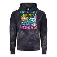 Cloud Black Life's a beach make some waves Vintage Hoodie - NancyCooperArtShop