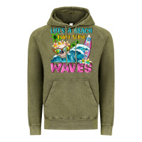 Vintage Olive Life's a beach make some waves Vintage Hoodie - NancyCooperArtShop