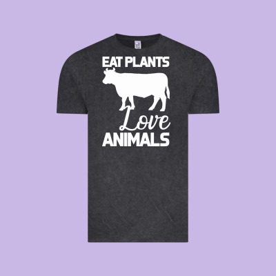 Eat Plants Love Animals Vintage Tee Designed By Bettercallsaul