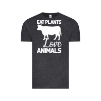 Vintage Black Eat Plants Love Animals Vintage Tee - Bettercallsaul