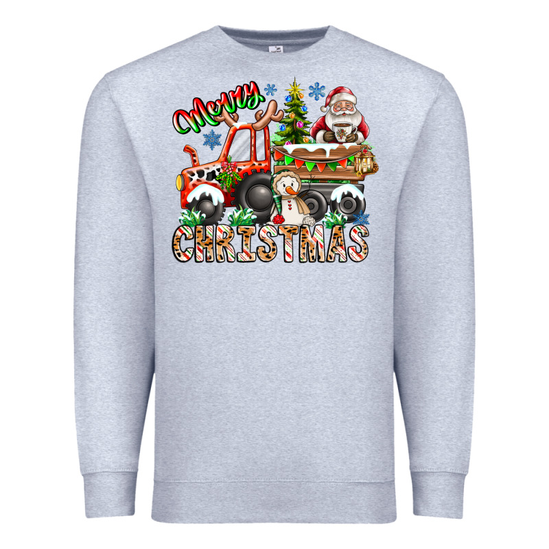 Merry Christmas  Tractor Premium Sweatshirt by CowhideDigitalArt | Teevron