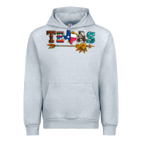 Heather Grey texas with arrow and sunflowers Urban Hoodie - Artiststas