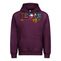 Mauve Wine texas with arrow and sunflowers Urban Hoodie - Artiststas