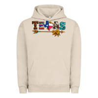 Pigment French Oak texas with arrow and sunflowers Urban Hoodie - Artiststas