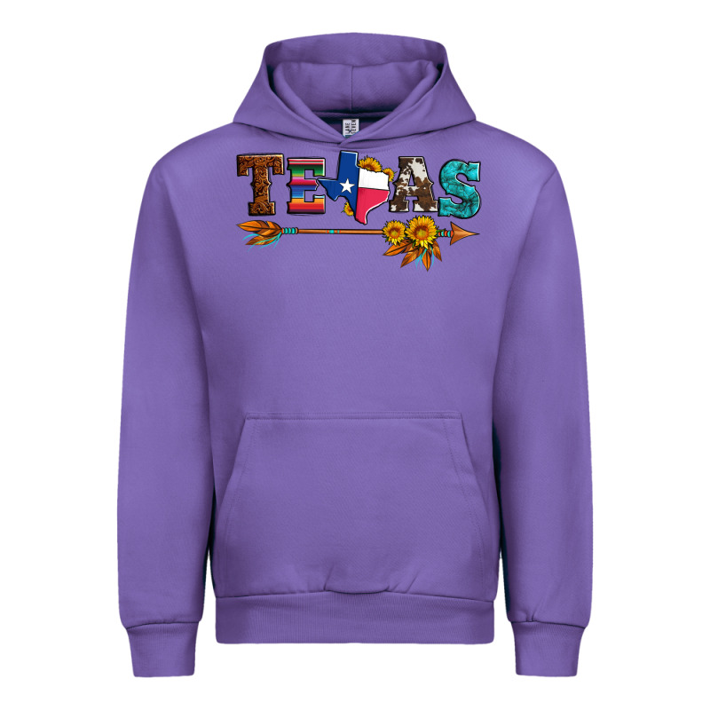 Texas With Arrow And Sunflowers Urban Hoodie by Artiststas | Teevron