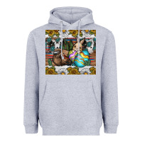 Heather Grey easter Heavyweight Hoodie - CowhideDigitalArt
