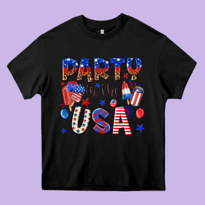 Party In The Usa Heavy Core Tee Designed By Nancycooperartshop