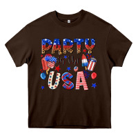 Chocolate Brown party in the usa Heavy Core Tee - NancyCooperArtShop