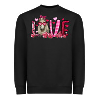 Black valentines day love horse Heavyweight Sweatshirt - OliviaCreatesArt