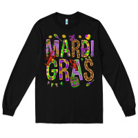 Black Mardi Gras Long Sleeve Tee - HowdyJamesFarm