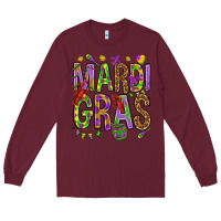 Burgundy Mardi Gras Long Sleeve Tee - HowdyJamesFarm