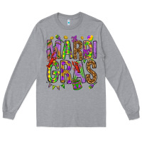 Heather Grey Mardi Gras Long Sleeve Tee - HowdyJamesFarm