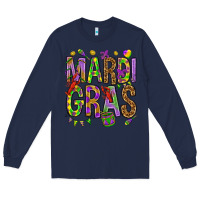 Navy Mardi Gras Long Sleeve Tee - HowdyJamesFarm