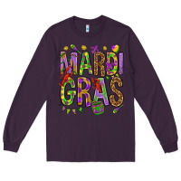 Plum Mardi Gras Long Sleeve Tee - HowdyJamesFarm