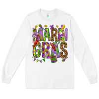 White Mardi Gras Long Sleeve Tee - HowdyJamesFarm