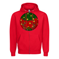 Red christmas Zipper Hoodie - BundleAndBundleShop