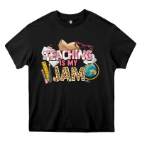 Black teaching is my jam teacher school Heavy Core Tee - NancyCooperArtShop