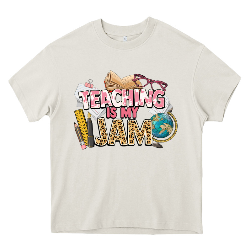 Teaching Is My Jam Teacher School Heavy Core Tee by NancyCooperArtShop | Teevron