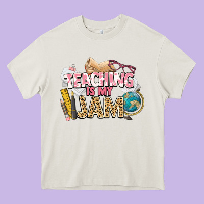 Teaching Is My Jam Teacher School Heavy Core Tee Designed By Nancycooperartshop
