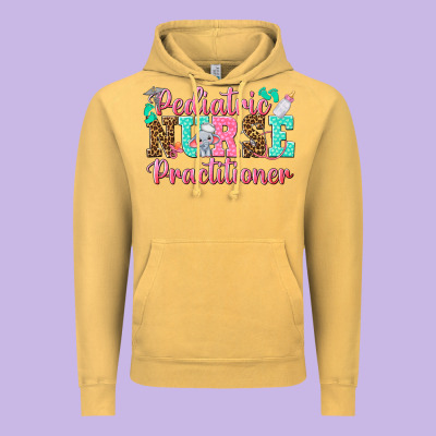 Pediatric Nurse Practitioner Vintage Hoodie Designed By Texasbilliewilder