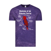 Cloud Purple Anatomy of a female Eclectus Parrot Vintage Tee - trangStudio