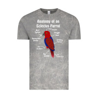 Cloud Rock Anatomy of a female Eclectus Parrot Vintage Tee - trangStudio