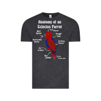 Vintage Black Anatomy of a female Eclectus Parrot Vintage Tee - trangStudio