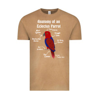Vintage Camel Anatomy of a female Eclectus Parrot Vintage Tee - trangStudio
