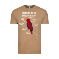 Vintage Coffee Anatomy of a female Eclectus Parrot Vintage Tee - trangStudio