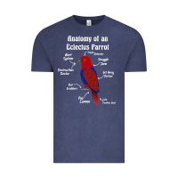 Vintage Denim Anatomy of a female Eclectus Parrot Vintage Tee - trangStudio