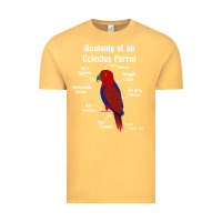 Vintage Mustard Anatomy of a female Eclectus Parrot Vintage Tee - trangStudio