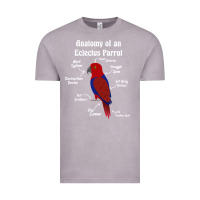 Vintage Zinc Anatomy of a female Eclectus Parrot Vintage Tee - trangStudio