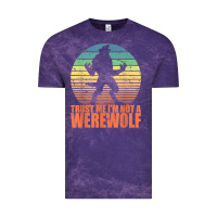 Cloud Purple trust me i'm not a werewolf men boys halloween costume Vintage Tee - trangStudio