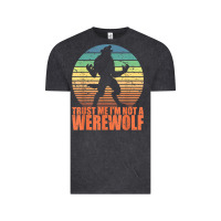 Vintage Black trust me i'm not a werewolf men boys halloween costume Vintage Tee - trangStudio