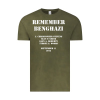 Vintage Olive Remember Benghazi Patriotic For US Veteran Gift Vintage Tee - trangStudio