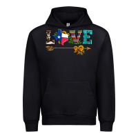Black love texas serape cowhide cactus and sunflowers Urban Hoodie - Artiststas