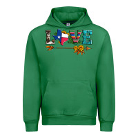 Emerald love texas serape cowhide cactus and sunflowers Urban Hoodie - Artiststas