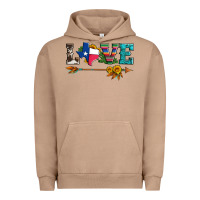 Pigment Burro love texas serape cowhide cactus and sunflowers Urban Hoodie - Artiststas